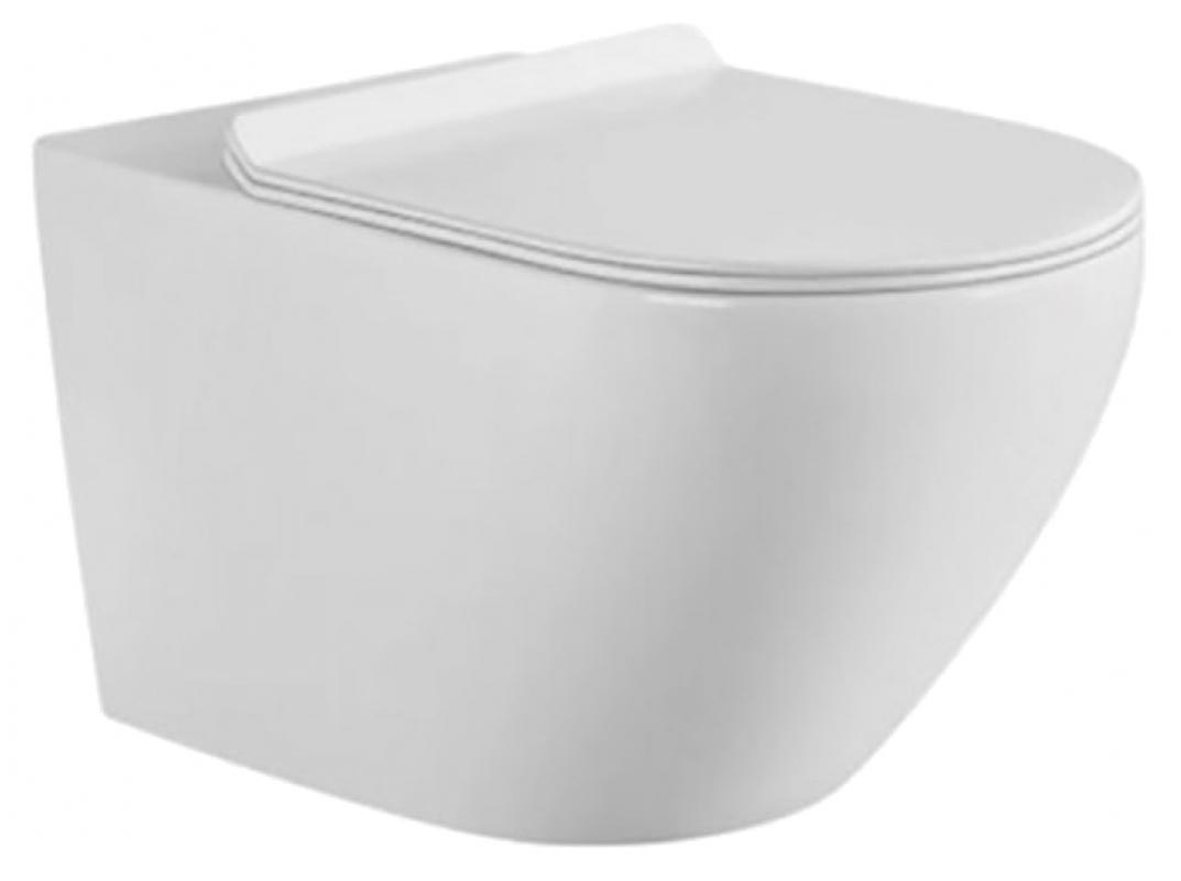 Подвесной унитаз Aquanet Cetus W Short LX-1900 безободковый (белый)