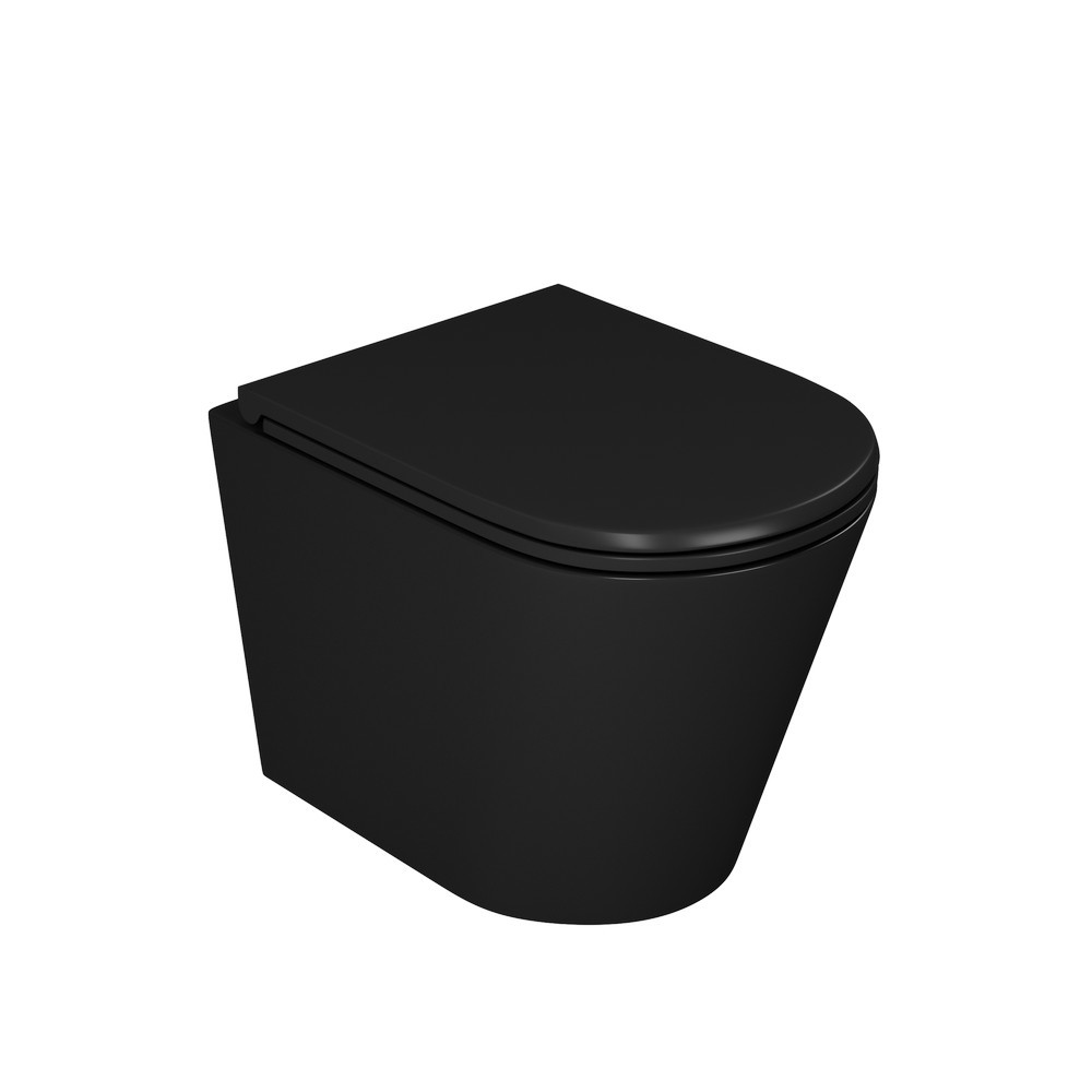 Подвесной унитаз D&K Venice DT1026025 безободковый (чёрный)