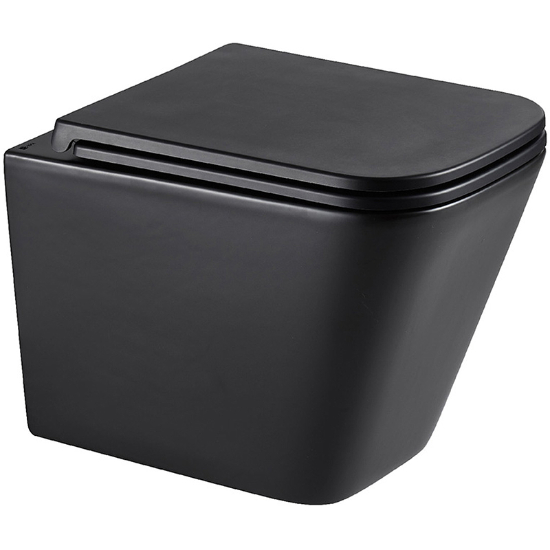 Подвесной унитаз Lemark Florex 9612002 безободковый (черный матовый)