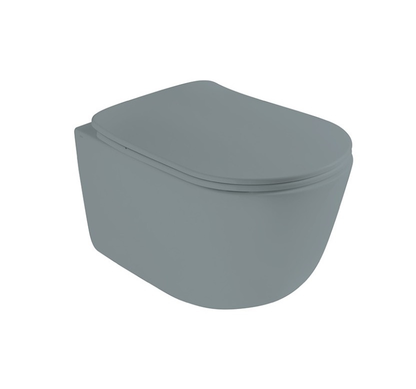 Подвесной унитаз Paini Eva WCWH8801009 безободковый (серый матовый)