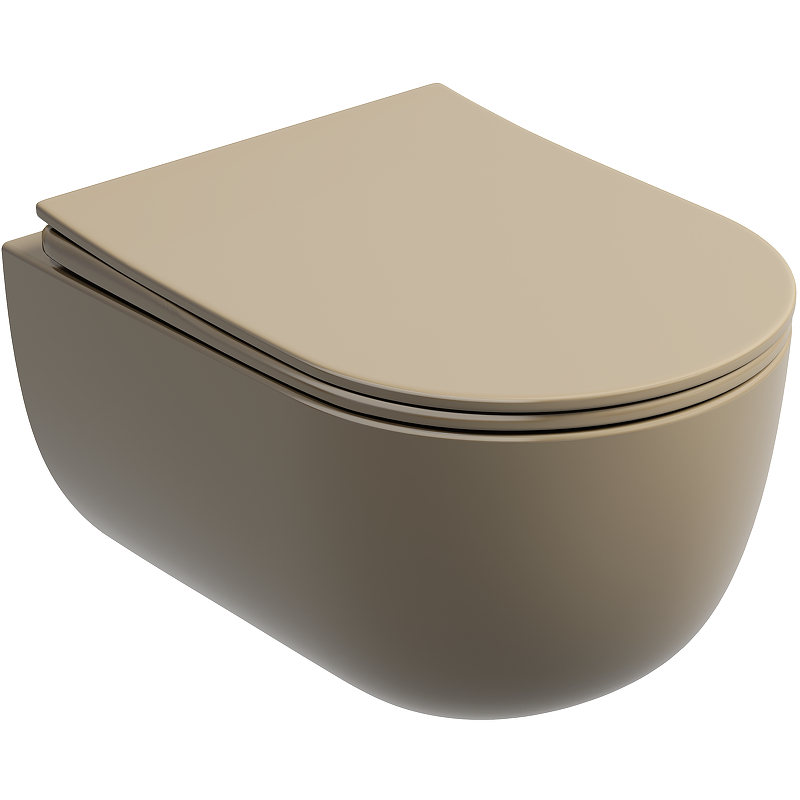 Подвесной унитаз Ceramica Nova Modena Rimless CN6063MC безободковый (капучино матовый)