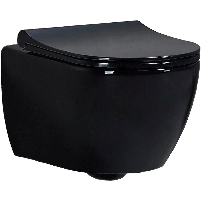 Подвесной унитаз beWash Bogen 88303206 безободковый (чёрный)