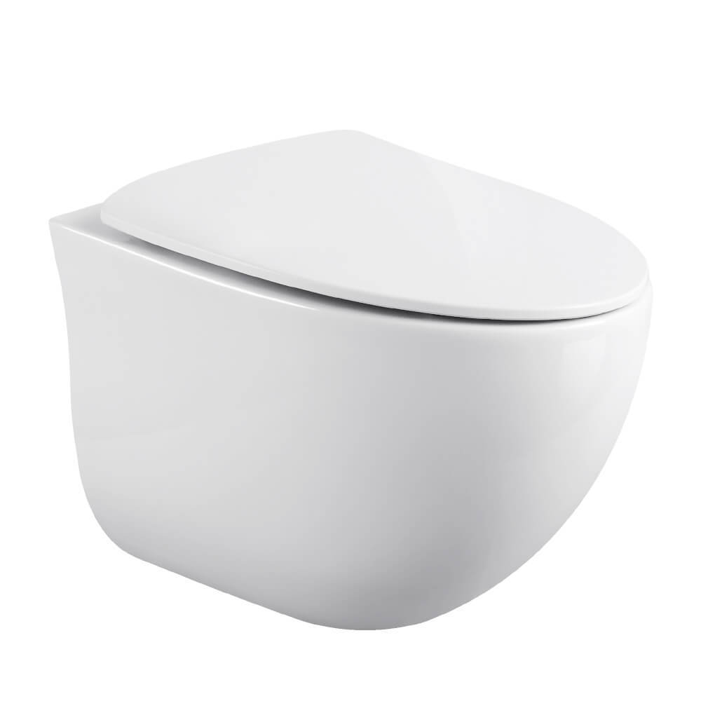 Подвесной унитаз Black&White Universe W-751 безободковый (белый)