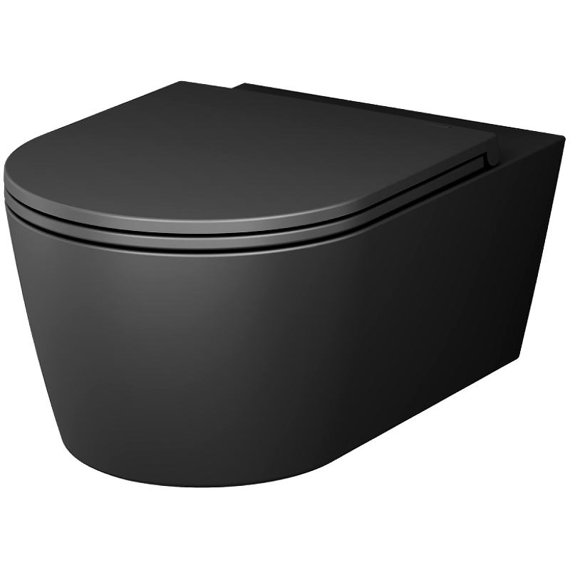 Подвесной унитаз АМ.РМ Func FlashClean C8F1701MBSC безободковый (черный матовый)