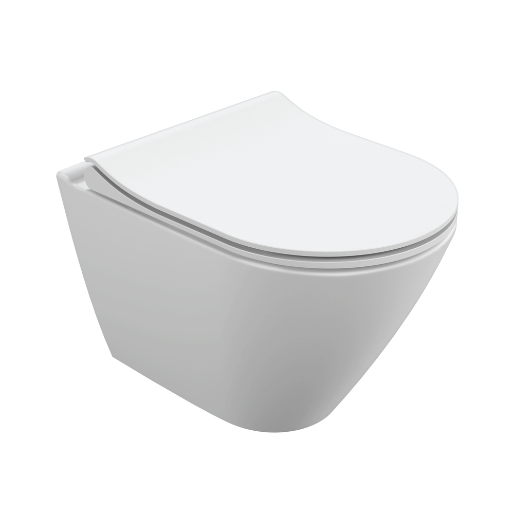 Подвесной унитаз Cersanit City Oval Clean On DPL EO slim 63114 безободковый (белый)