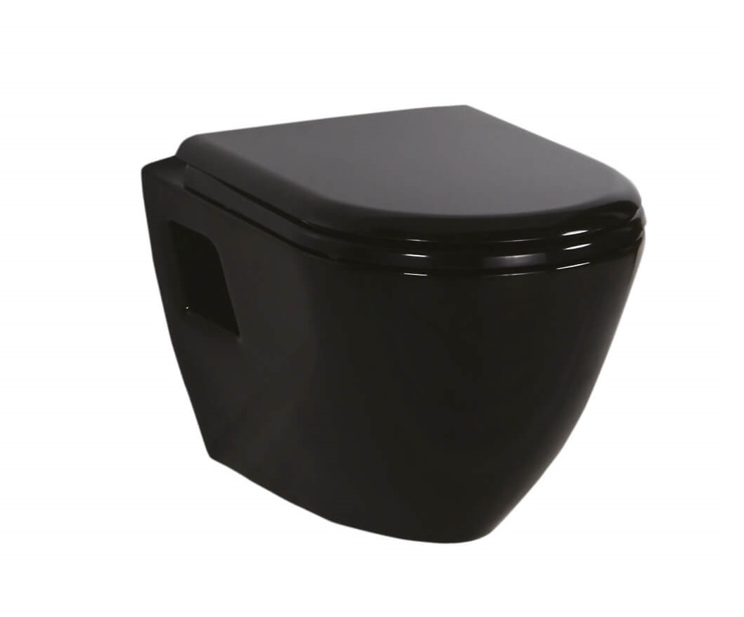 Подвесной унитаз Creavit Terra TP325-11SI00E-0000 (чёрный)