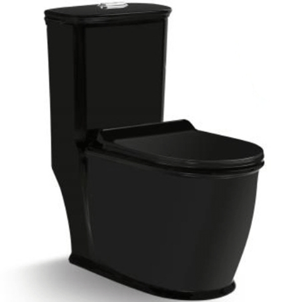 Унитаз-компакт SantiLine SL-5019MB безободковый (черный матовый)