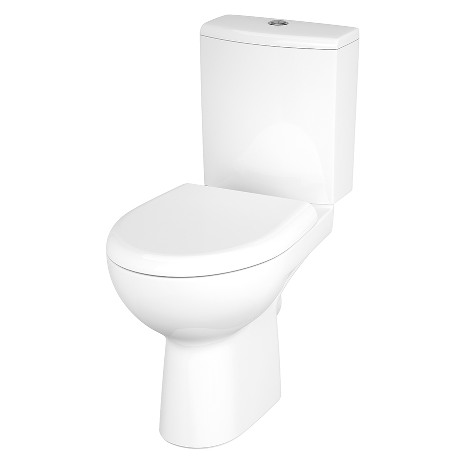 Унитаз-компакт Cersanit Nature S-KO-NTR011-3/5-COn-DL-w  безободковый (белый)