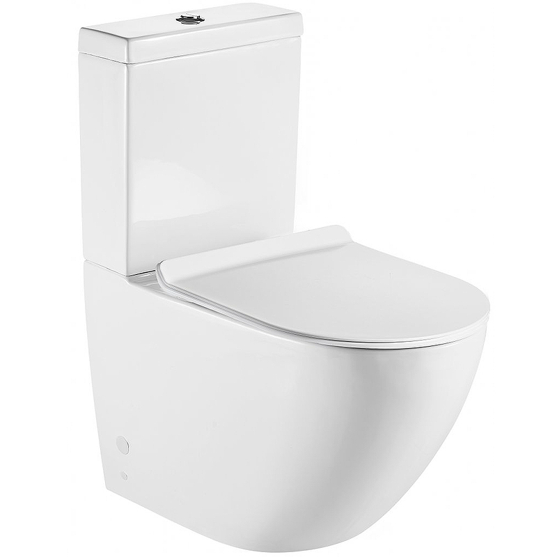 Напольный унитаз  BelBagno AMANDA BB051CPR безободковый (белый) чаша