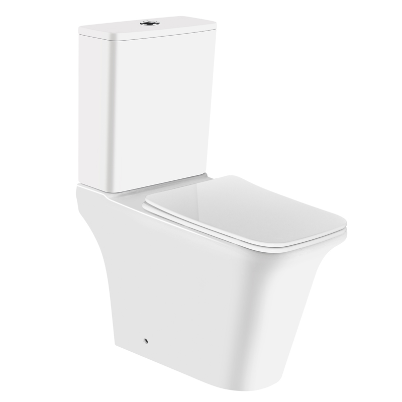 Унитаз-компакт Azario Avero AZ-1213A-G безободковый (белый) с арматурой Geberit