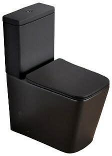 Унитаз-компакт SantiLine SL-5017MB безободковый (чёрный матовый)