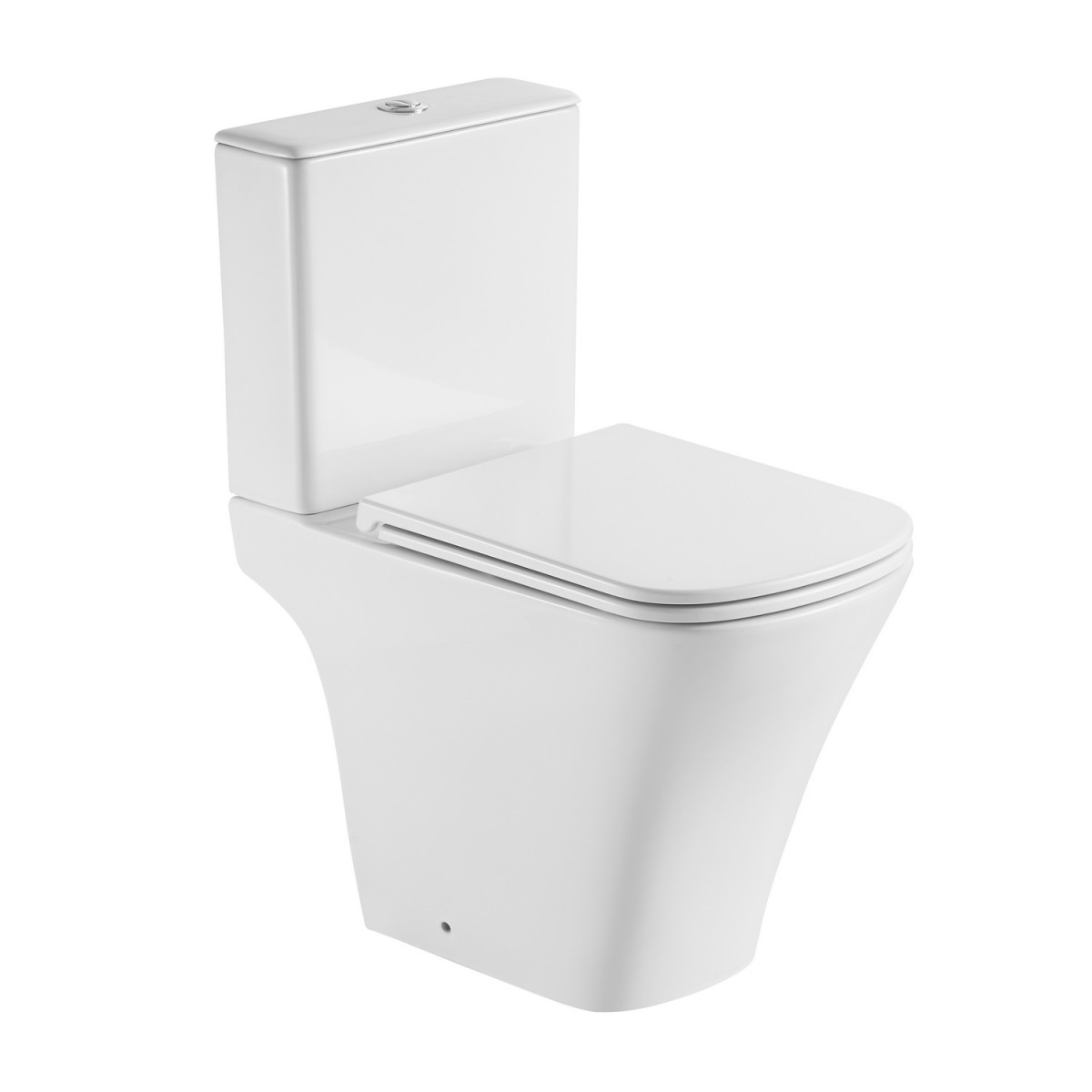 Унитаз-компакт Black&White Universe 6620W безободковый (белый) смыв торнадо