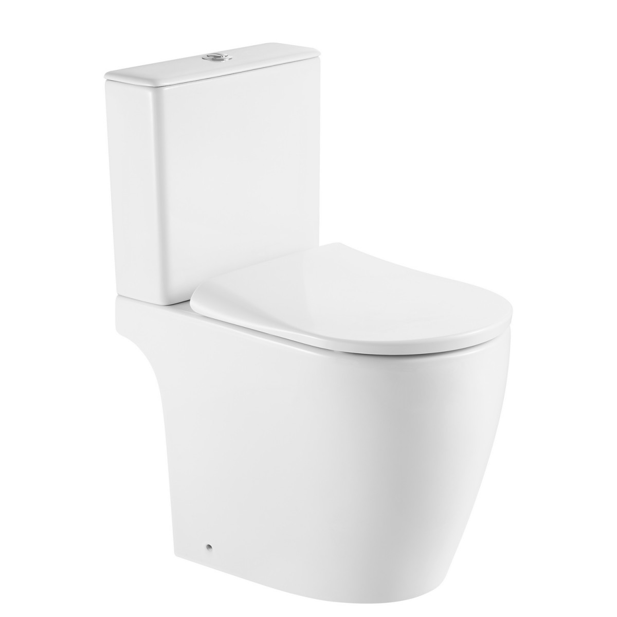 Унитаз-компакт Black&White Gravity 6650W безободковый (белый) смыв торнадо