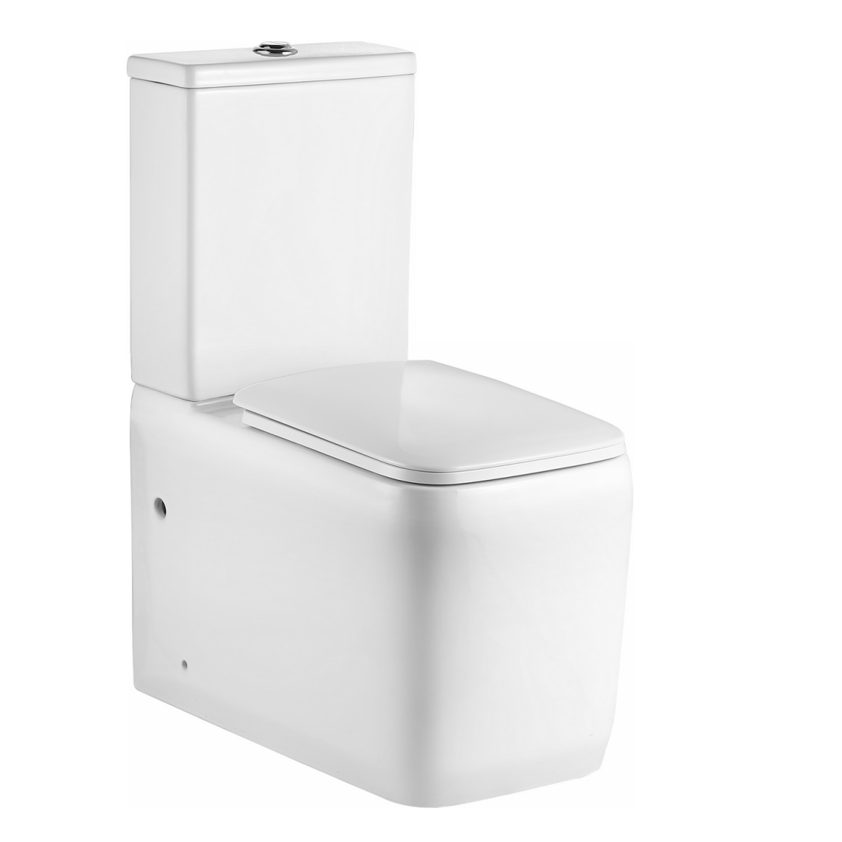 Унитаз-компакт Black&White Gravity 7790WX безободковый (белый) смыв торнадо