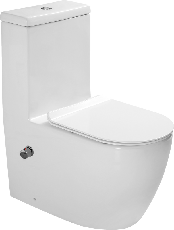 Напольный унитаз SantiLine SL-5011SM-BD безободковый (белый) с функцией биде