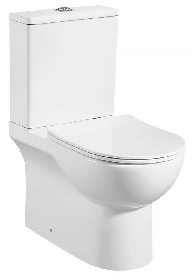 Унитаз-компакт Azario Ambra AZ-848G безободковый (белый)