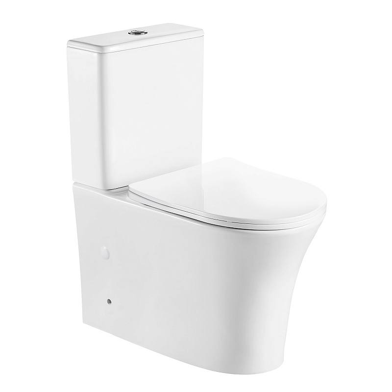 Унитаз-компакт Azario Anteo Round AZ-1219A безободковый (белый)