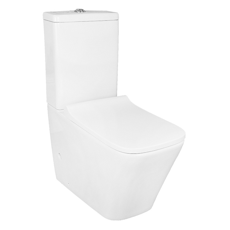 Унитаз-компакт Azario Quadro AZ-2175 UQ1 безободковый (белый)