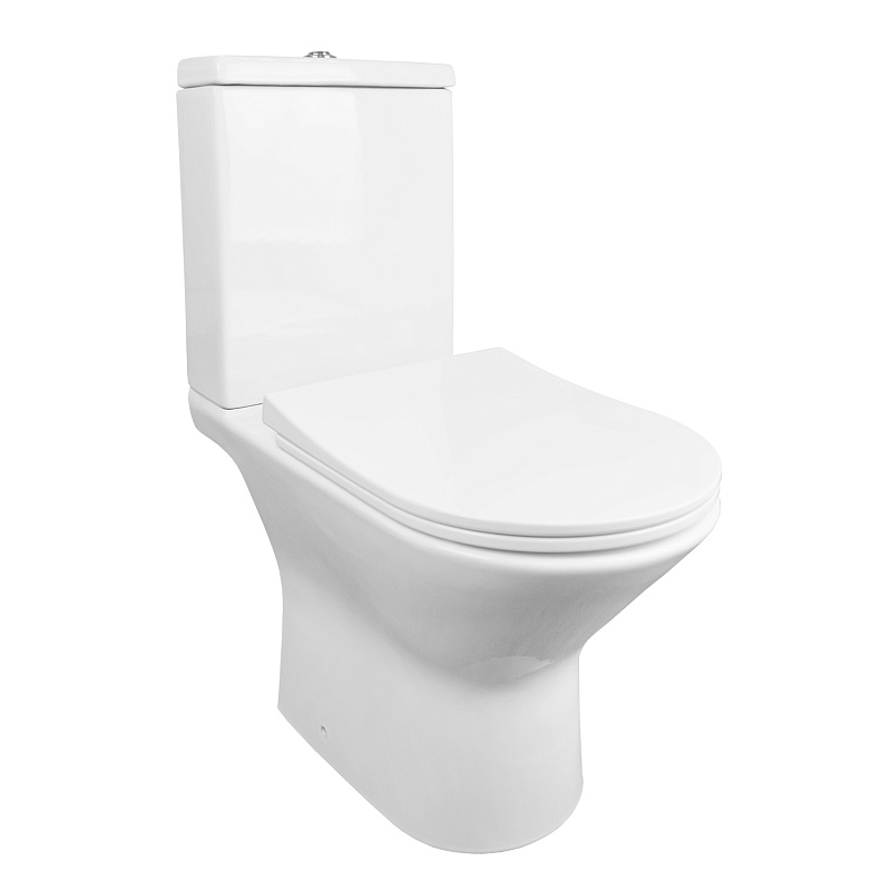 Унитаз-компакт Azario Fretta new AZ-1223B безободковый (белый)