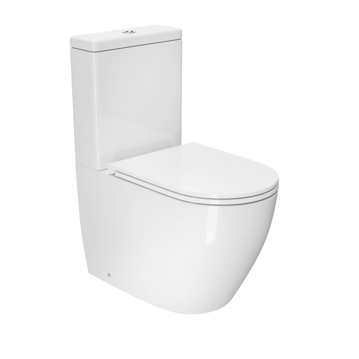 Унитаз-компакт D&K Matrix DT1397016 безободковый (белый)