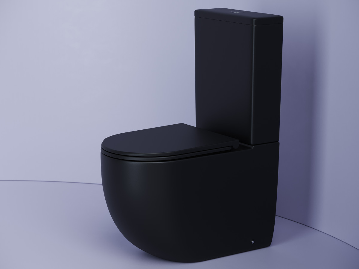 Унитаз-компакт Ceramica Nova Metropol CN4001MB безободковый (чёрный матовый)