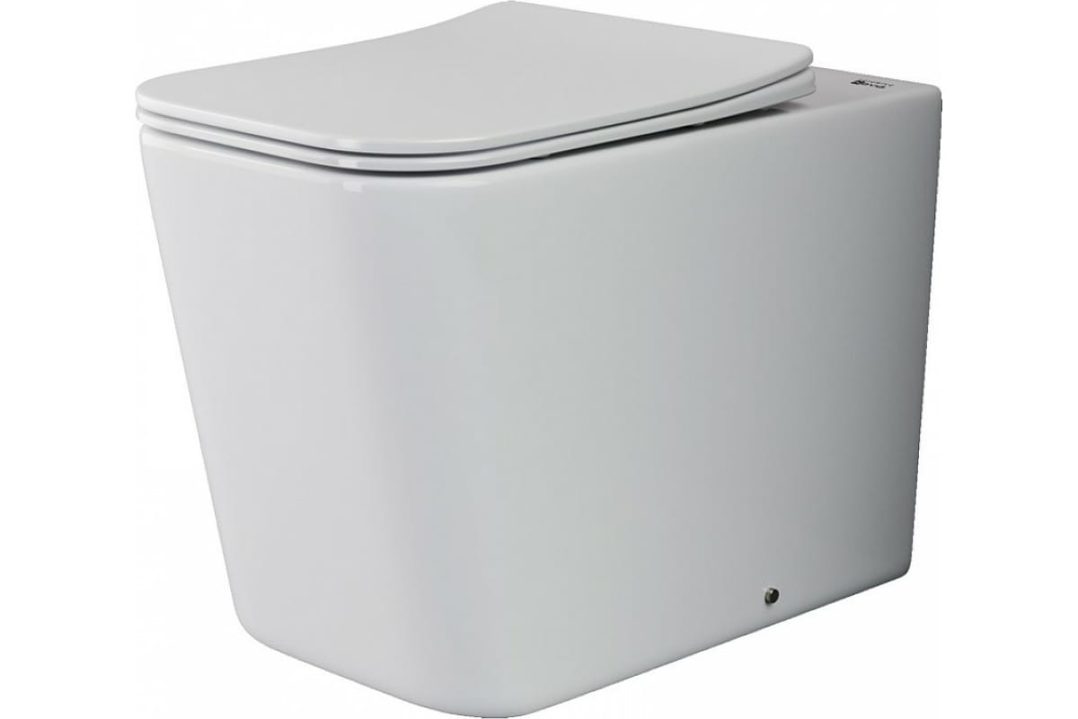 Напольный унитаз Ceramica Nova Cubic Rimless CN1803-B безободковый (белый) чаша