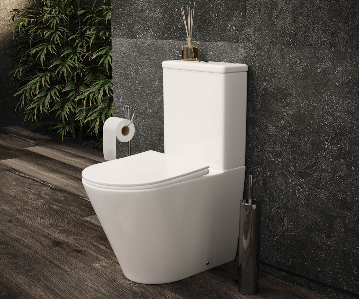 Унитаз-компакт Ceramica Nova Highlight CN1802 безободковый  (белый)