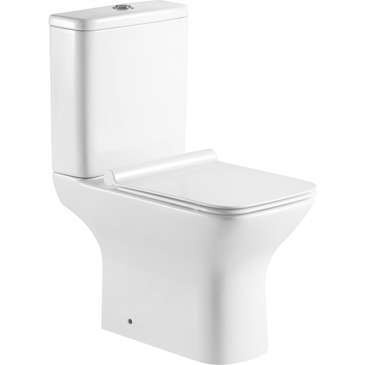 Напольный унитаз Aquanet Cube 2-C CL-12288 безободковый (белый) чаша