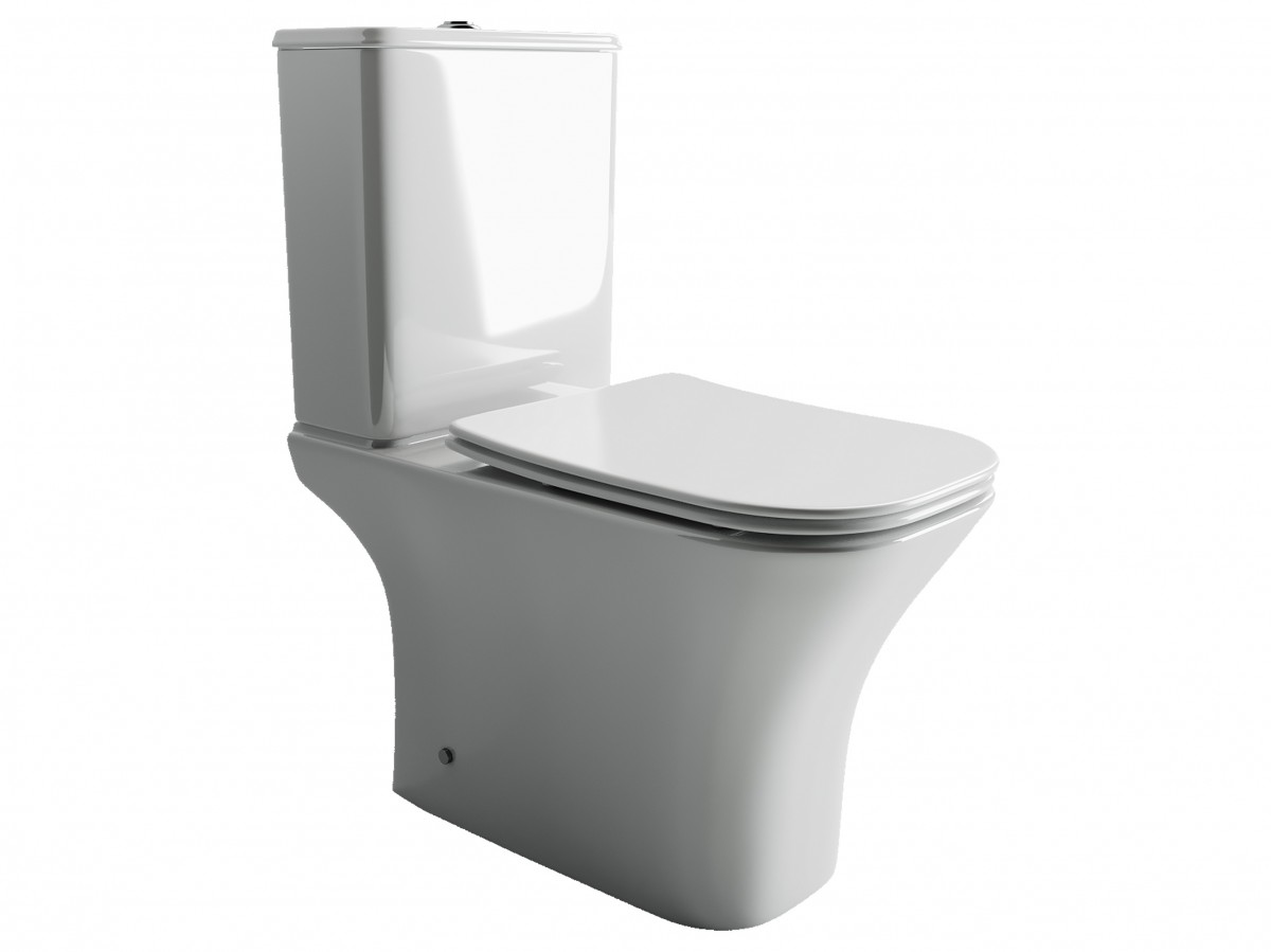 Унитаз-компакт Ceramica Nova Alfa CN9002 безободковый (белый)