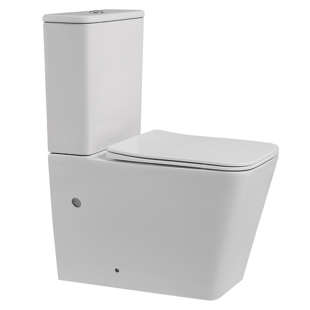 Унитаз-компакт Abber Rechteck AC1210 безободковый (белый)