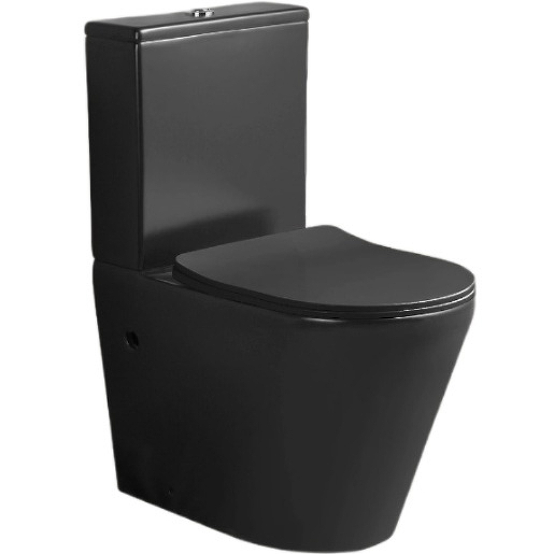 Унитаз-компакт Cerutti SPA Sella MB CT9865 безободковый (чёрный матовый)