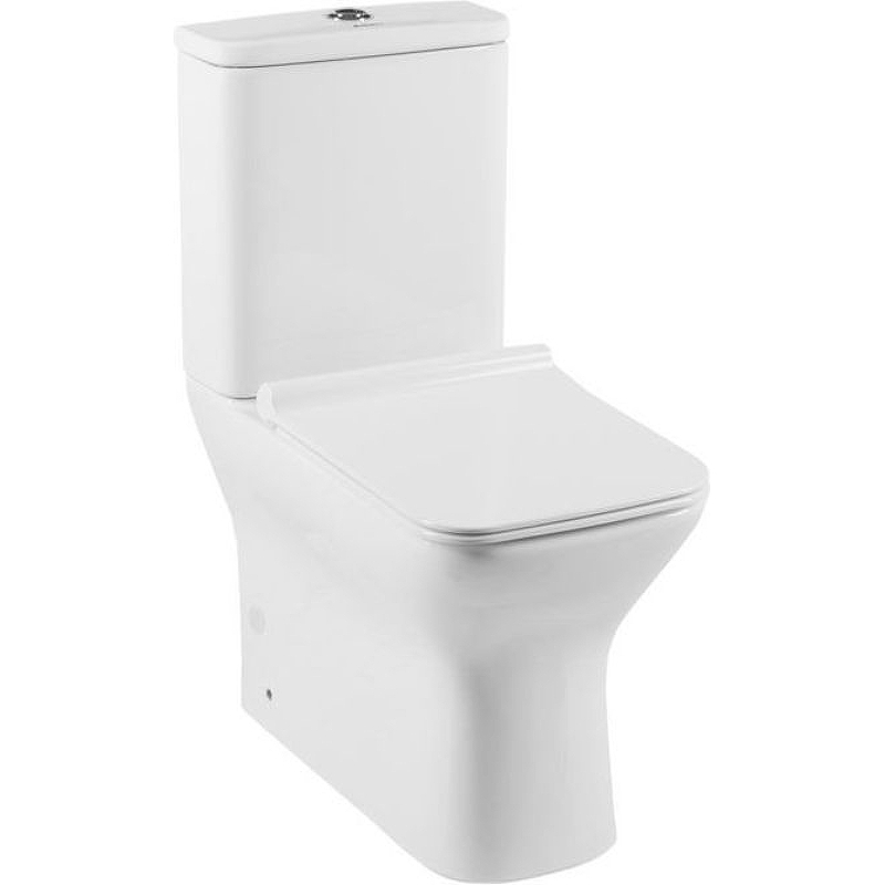 Напольный унитаз Aquanet Cube-C CL-12248B безободковый (белый) чаша