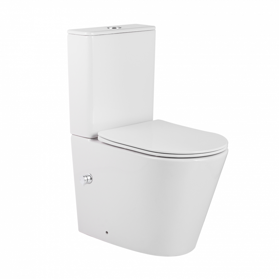 Унитаз-компакт CeramaLux 2179-BD безободковый (белый) с функцией биде