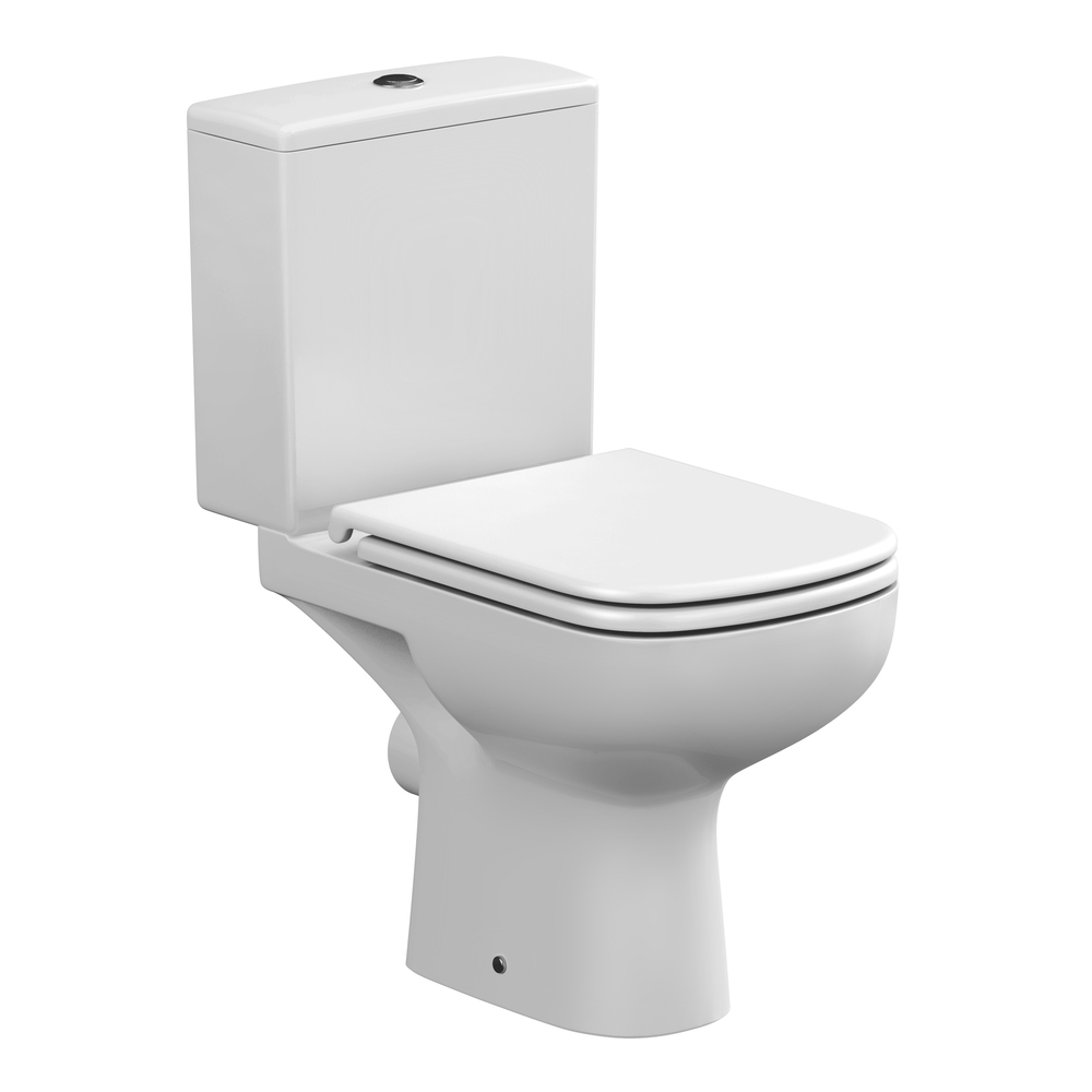 Унитаз-компакт Cersanit Colour Clean On 011 3/5 DPL EO S-KO-COL011-3/5-COn-DL-w безободковый (белый)