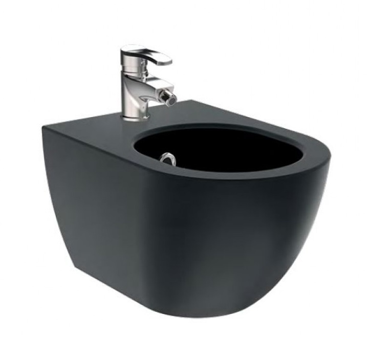 Биде подвесное Creavit Free FE510-00SM00E-0000 (чёрный матовый)