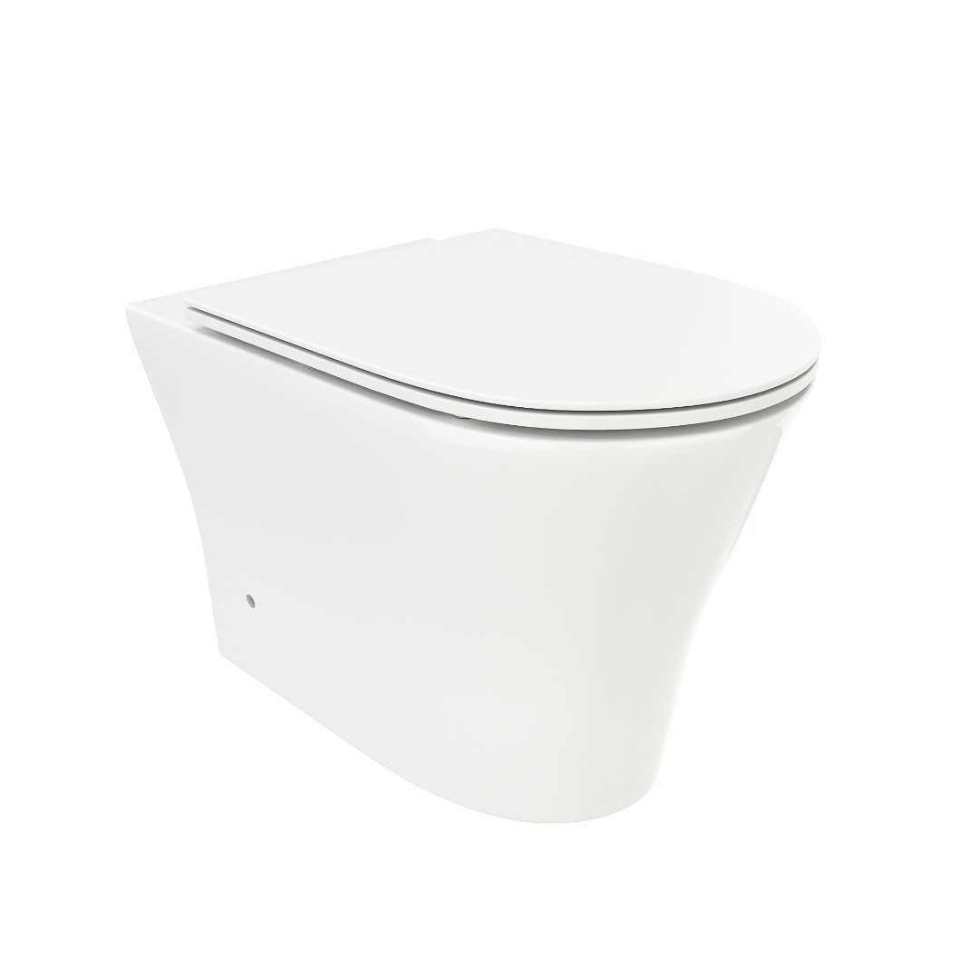Приставной унитаз Cerutti SPA ADIGE F CT8907 безободковый (белый)