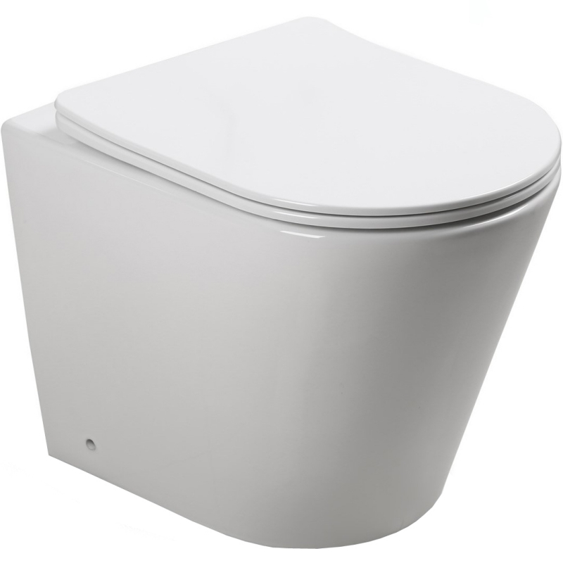 Приставной унитаз SantiLine SL-5020 безободковый (белый)