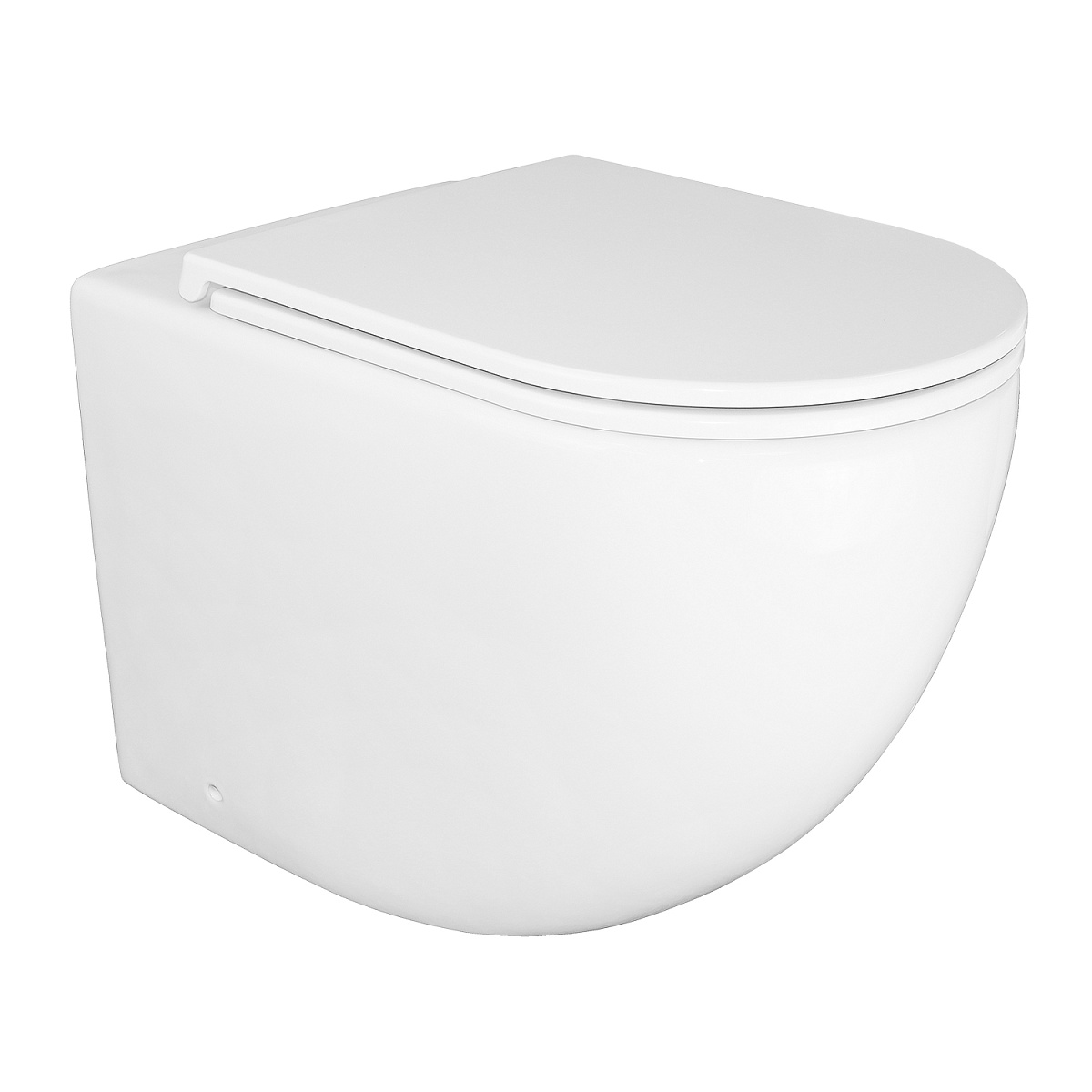 Приставной унитаз Azario Grado AZ-2141D-UQ1 безободковый (белый)