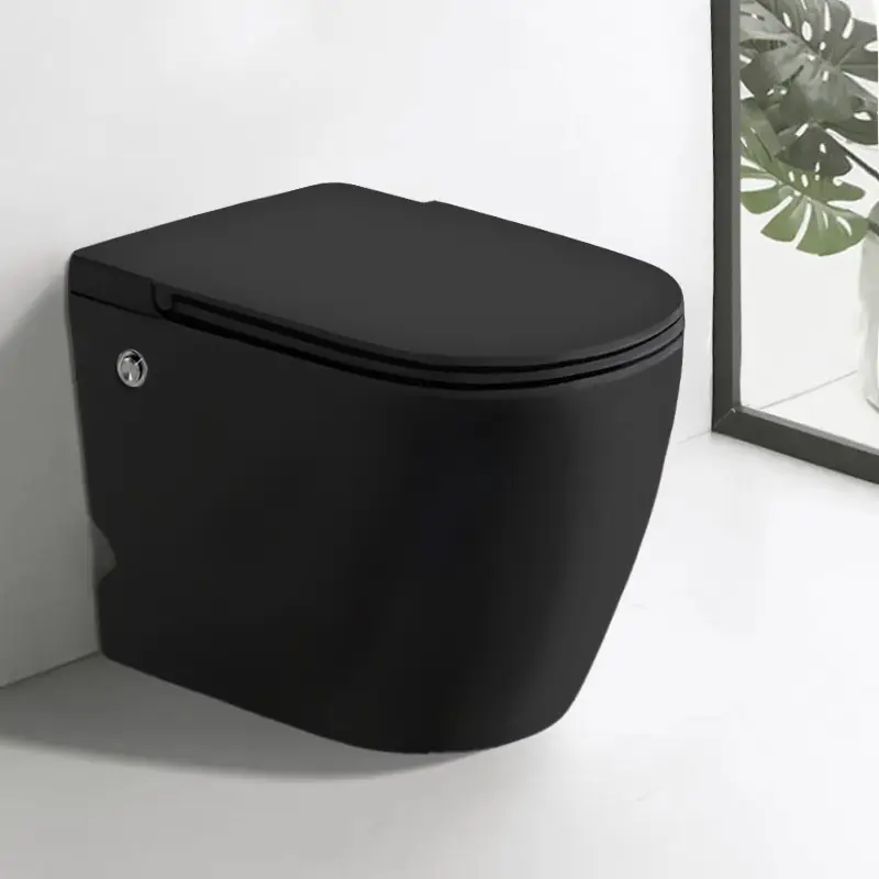 Приставной унитаз Cerutti SPA Sella Pulse MB CT10199 безободковый (чёрный матовый)