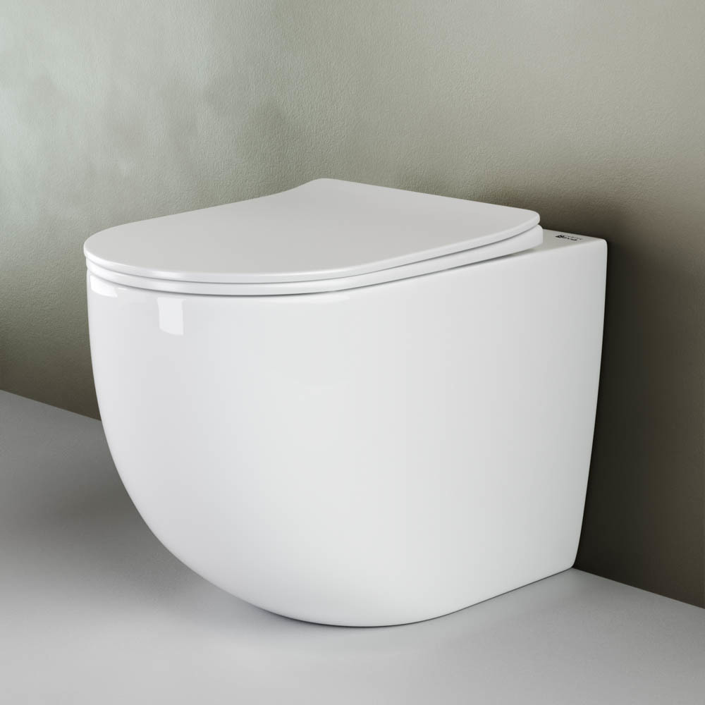 Приставной унитаз Ceramica Nova Mia CN1810 безободковый  (белый)