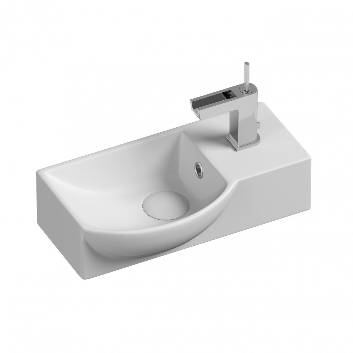 Раковина подвесная Ceramica Nova Element L CN6039L 400*220 мм (белый)