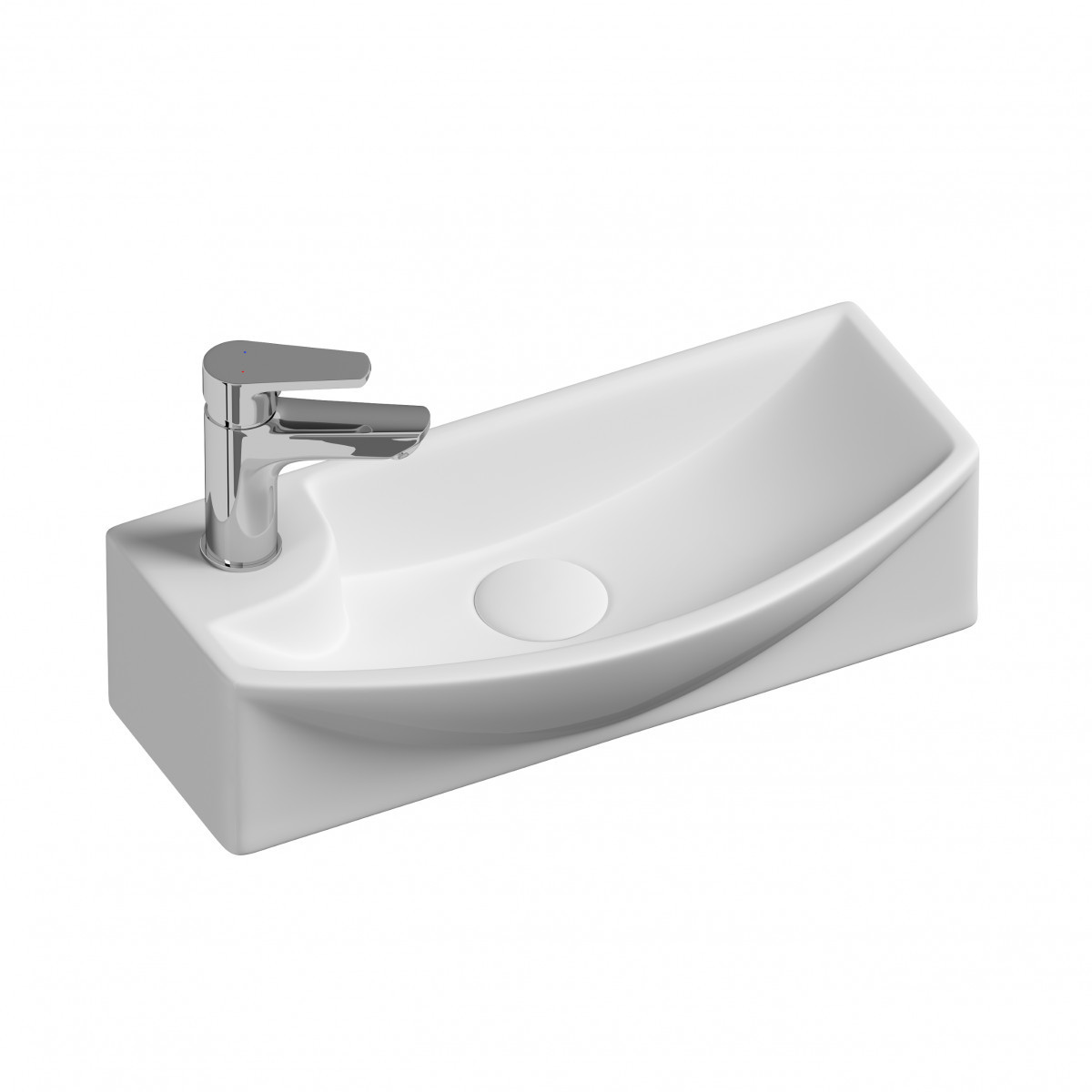 Раковина подвесная Ceramica Nova Element R CN6038R 455*220 мм (белый)
