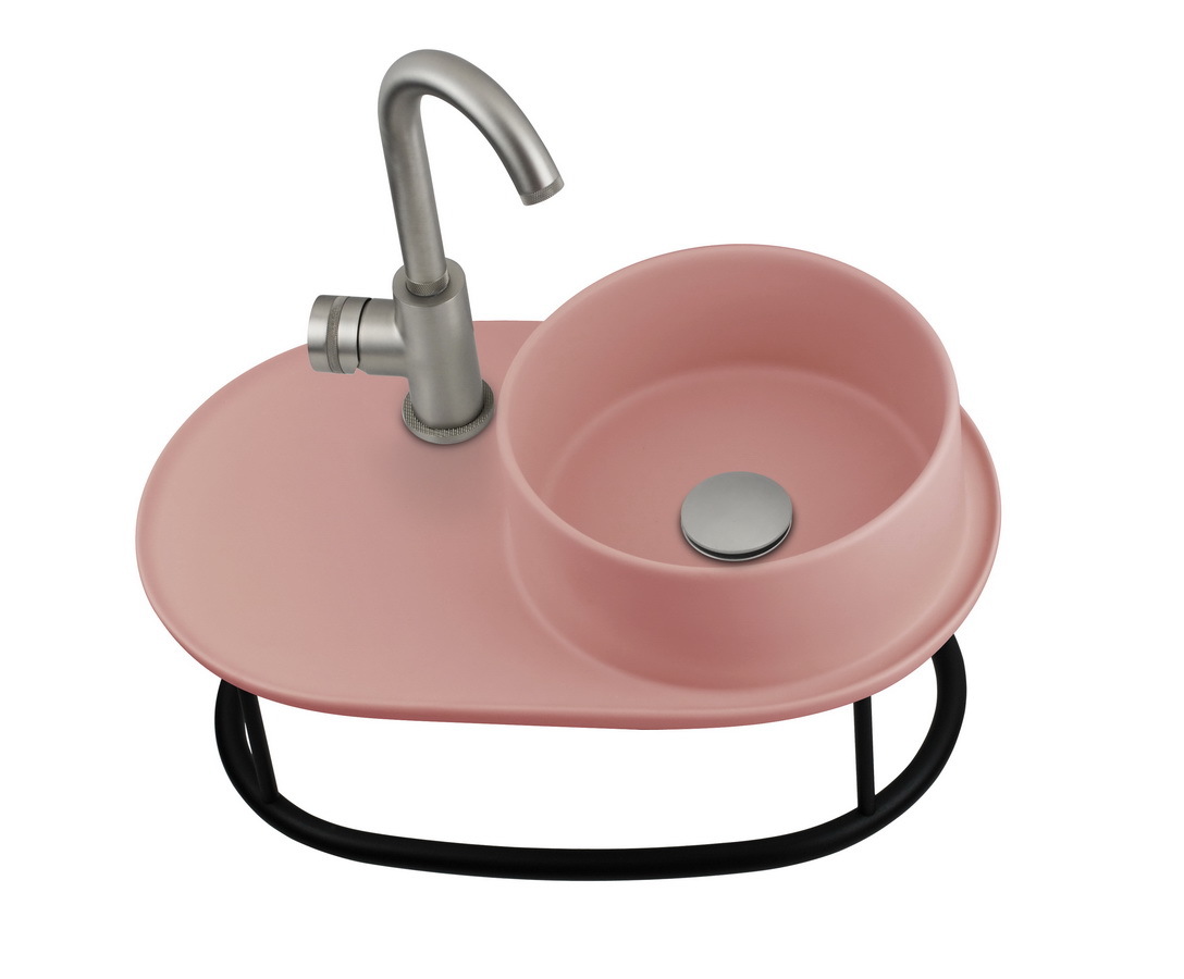 Раковина подвесная AeT Curvy L503TORSV0142 R 500*300 мм (розовый матовый)