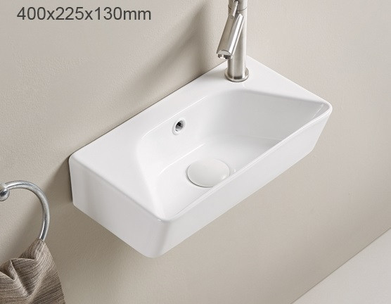 Раковина подвесная CeramaLux L 78578L 400*130 мм (белый)