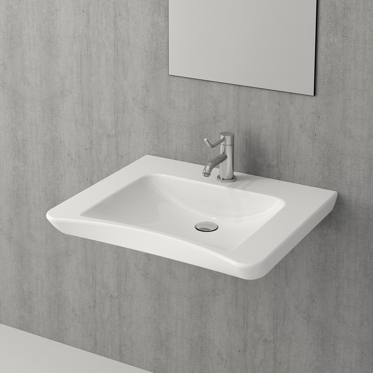 Раковина подвесная Bocchi Care & Comfort 1142-001-0126 650*565 мм (белый)