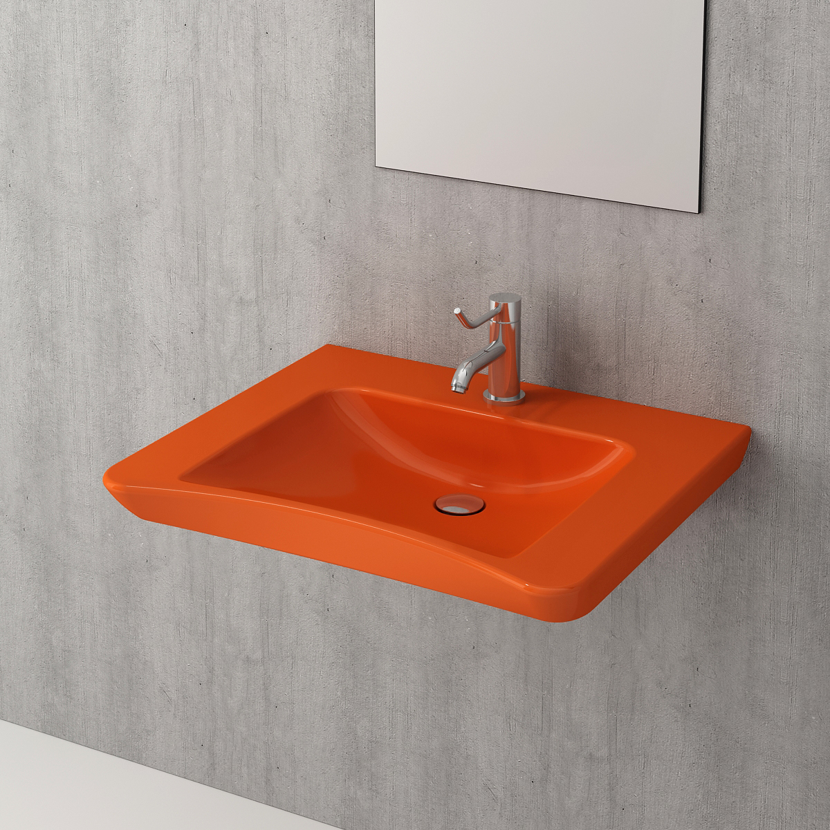 Раковина подвесная Bocchi Care & Comfort 1142-012-0126 650*565 мм (оранжевый)