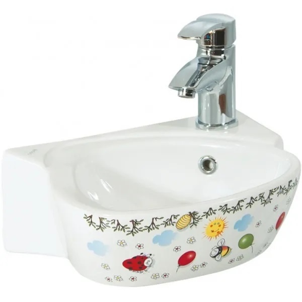 Раковина детская подвесная Creavit Cocuk CK035-00CB00E-FF00 380*300 мм (белый)