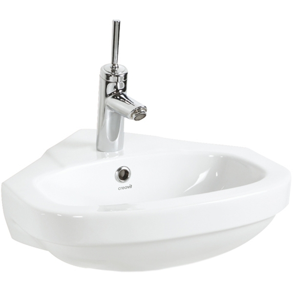 Раковина подвесная Creavit Corner VT145-00CB00E-0000 455*455 мм (белый) угловая