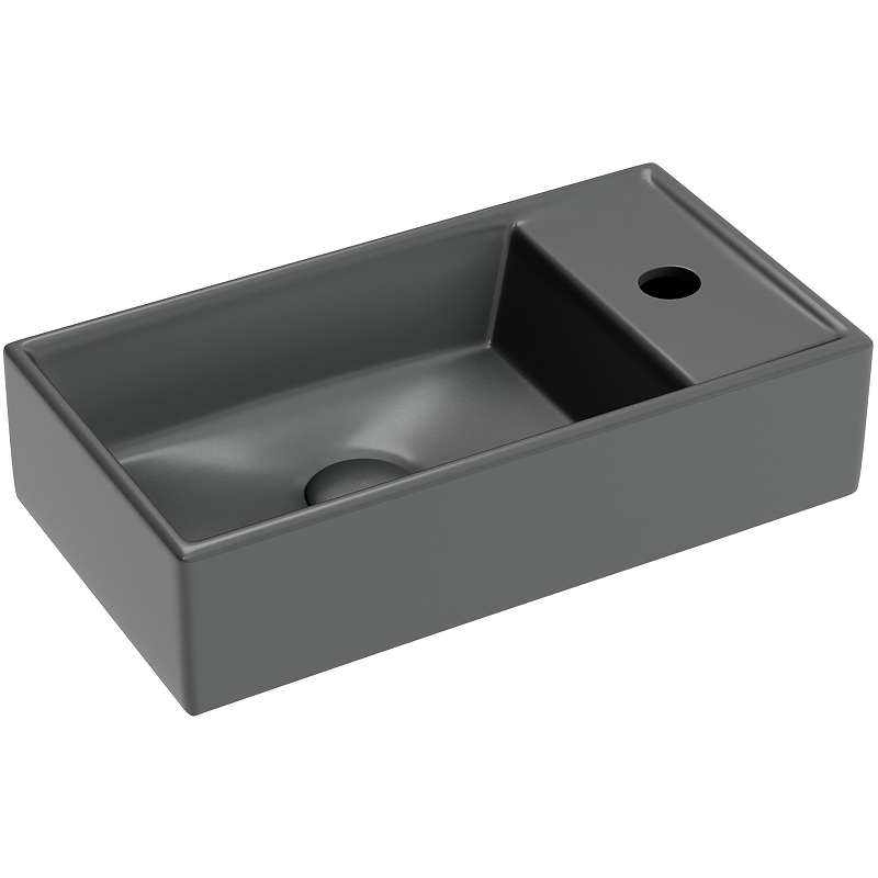 Раковина подвесная Ceramica Nova Element CN6051LMDH 407*217 мм (антрацит матовый)