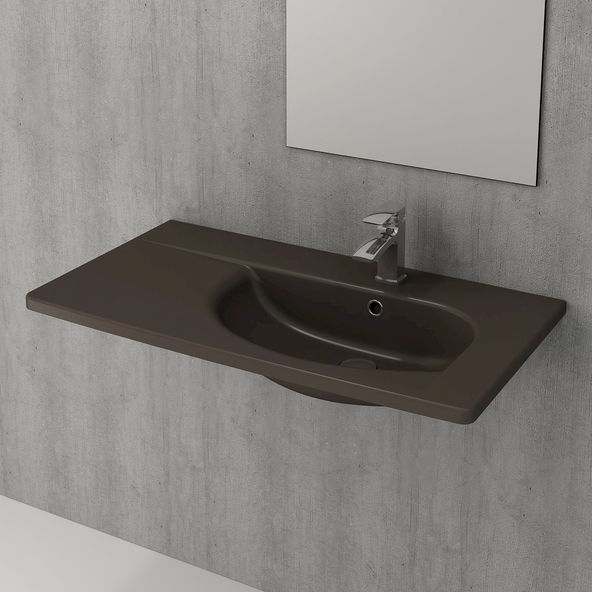 Раковина подвесная Bocchi Taormina Arch 1020-025-0126 860*460 мм (кофейный матовый)